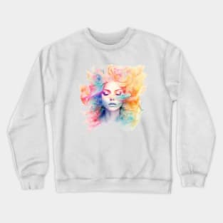 Pastel Girl Portrait #7 Crewneck Sweatshirt